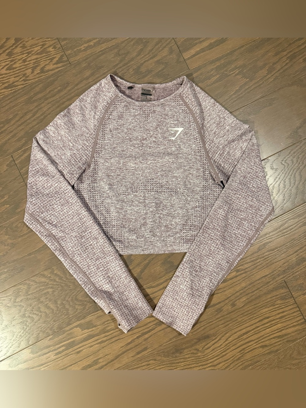 Gymshark Seamless Crop Long Sleeve Top Small Mauve Pink Workout Gym Athleisure